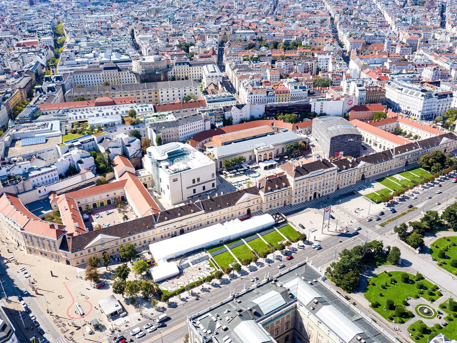 MuseumsQuartier Wien, Luftaufnahme